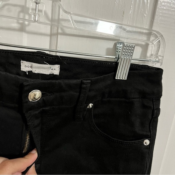 Good American Black Wash Good Legs Crop Skinny Jeans 4 27 Inches T2 - Picture 3 of 9